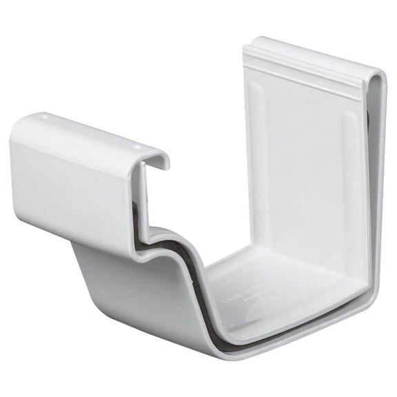Amerimax 5 In. Traditional K-Style White Vinyl Gutter Slip Joint Connector