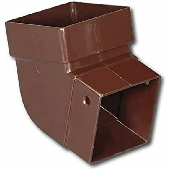 Amerimax 3.63 in. H x 3.88 in. W x 3.63 in. L Brown Vinyl Gutter Elbow - Case of: 20;20