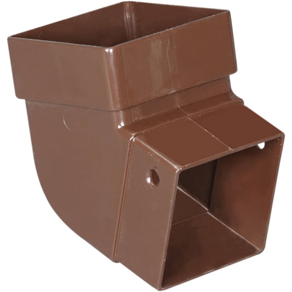 Amerimax 3.63 in. H x 3.88 in. W x 3.63 in. L Brown Vinyl Gutter Elbow - Case of: 20;20 Residential Use, Standard Application