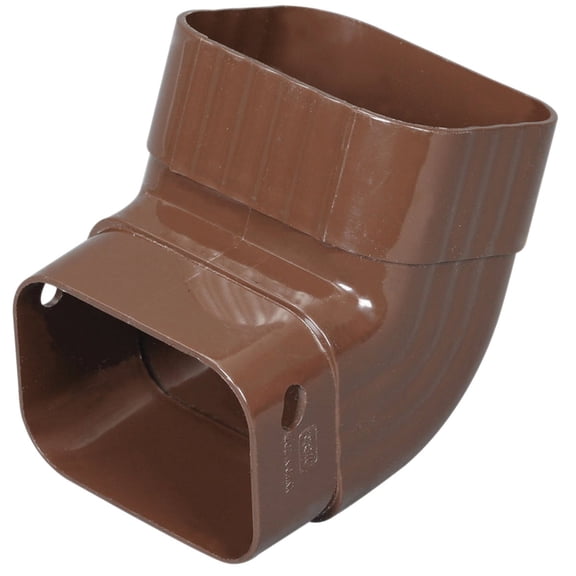 Amerimax 4.25 in. H x 3.25 in. W x 4.25 in. L Brown Vinyl Traditional Gutter Elbow - Total Qty: 20
