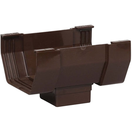 Amerimax Gutter Drop Outlet Contemporary Vinyl - Durable - 5 In, Brown