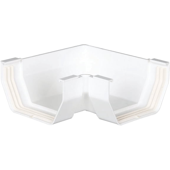 Amerimax 6.8 in. H x 6.8 in. W x 2.9 in. L White Vinyl Gutter Corner - Case of: 10;10 Residential Use, Standard Application