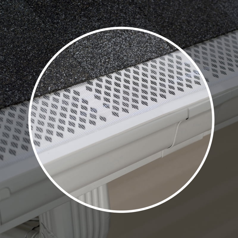 Amerimax, Gutter Filter, 6-1/2 in. x 3 ft, White Vinyl - Walmart.com
