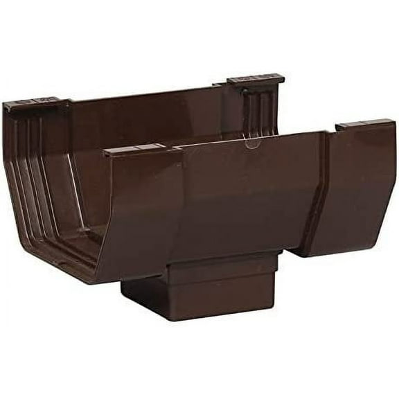 Amerimax 9 in. H x 6.25 in. W x 9 in. L Brown Vinyl Gutter Drop Outlet - Case of: 10;10
