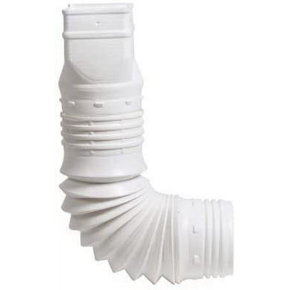 Amerimax ADP53129 Flex A Spout 3" x 4" White Flexible Downspout Adaptor - Quantity 2
