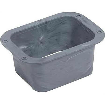 Amerimax Home Products C Outlet Plastic Center Outlet - 2 x 3 In, Gray — Indoor & Outdoor Use, NEC-Compliant