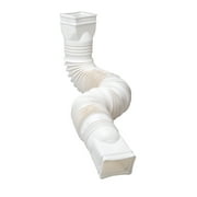Amerimax Flex-a-Spout Downspout Extension, White Roof Gutter Accessories