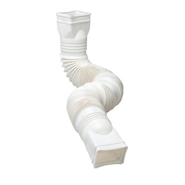 Amerimax Flex-a-Spout Downspout Extension, White Roof Gutter Accessories