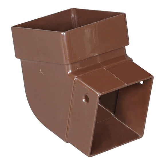 Amerimax Square Vinyl Gutter Elbow - Durable Metal - 2 In, Brown