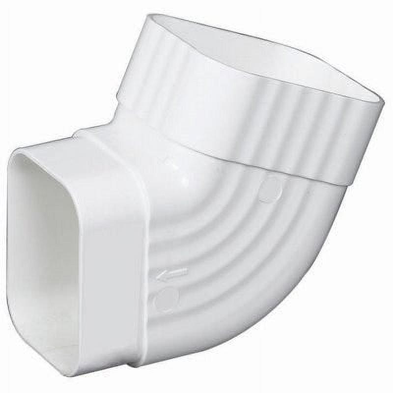 Amerimax Gutter Side Elbow, Vinyl, White, 2 x 3In. 1 Pack
