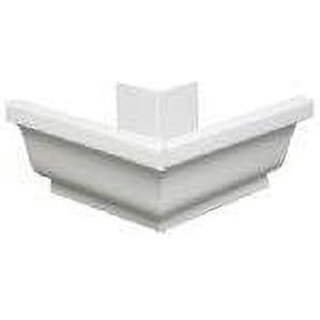 Amerimax Home Products Outside Mitre Gutter - Galvanized - 4 In, White