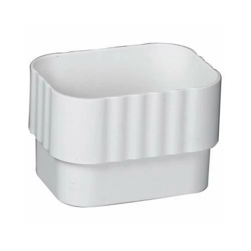 Amerimax Home Products 2 In. X 3 In. White Vinyl Downspout Connector