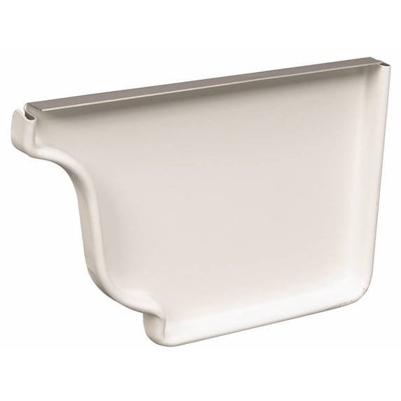Amerimax Home Products 27006 White Aluminum Right Gutter Endcap - 5 In.