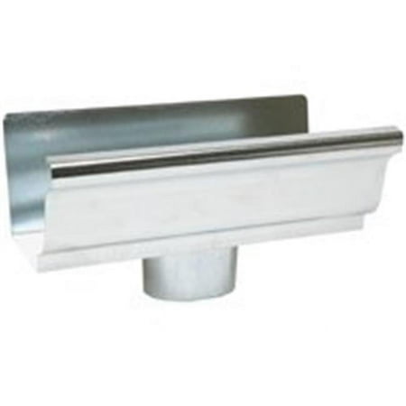 Amerimax Home Products 29010 K-Style Gutter End Piece & Outlet - Galvanized - 5 In.