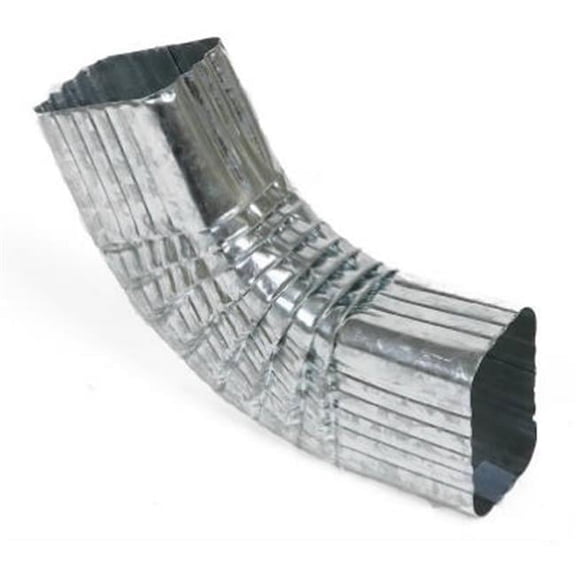 Amerimax Home Products 29265 2 x 3 in. Mill Finish Galvanized Steel Front Gutter Elbow- Style B
