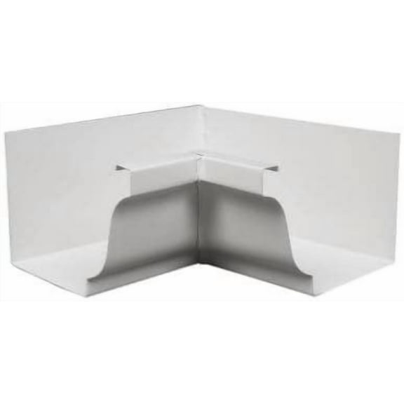 Amerimax Home Products 33201 Gutter Inside Mitre, White Galvanized Steel, 5-In. - Quantity 10
