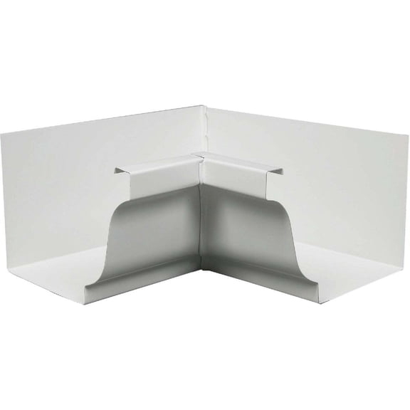 Amerimax Home Products Inside Mitre 5 Inch Gutter Miter - Galvanized - White
