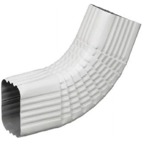Amerimax Home Products 47265 3 x 4 in. White Aluminum Front Elbow- Style B