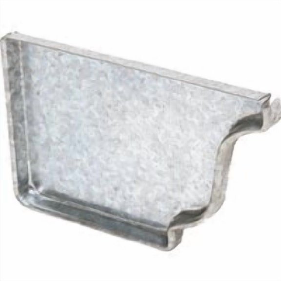 Amerimax Home Products Amerimax 4 In. Galvanized Right Gutter End Cap - Pack of 4