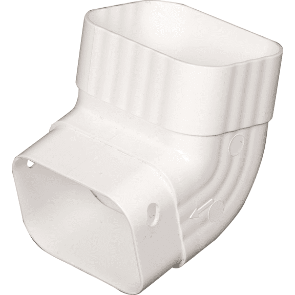 Amerimax Home Products Amerimax Vinyl Front Downspout Elbow - Single Pack Residential Use, Standard Application