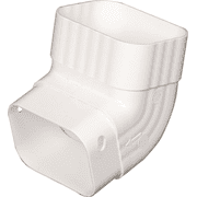 Amerimax Home Products Amerimax Vinyl Front Downspout Elbow - Single Pack   Residential Use, Standard Application