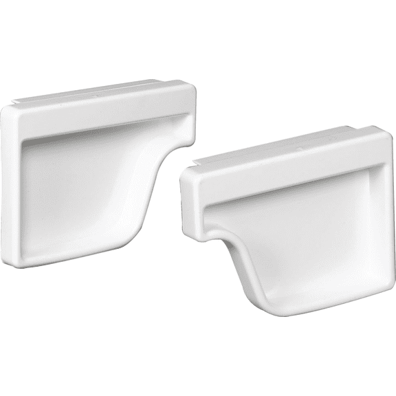 Amerimax Home Products Amerimax Traditional K-Style Gutter End Cap - Single Pack  Residential Use, Standard Application