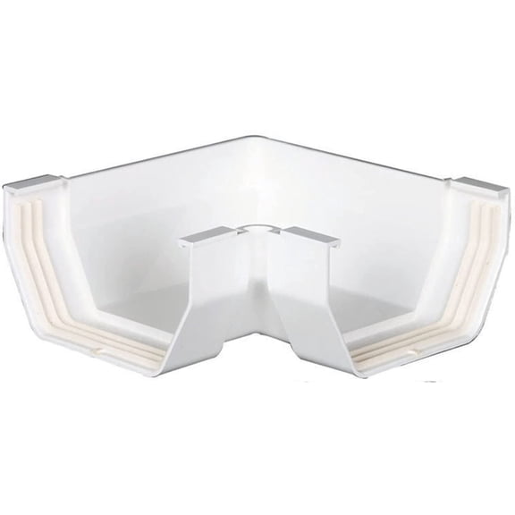 Amerimax Home Products Gutter Corner Vinyl - U Shaped Top Gutter - White