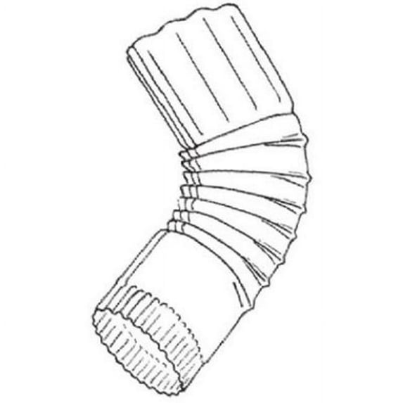Amerimax Home Products RC64P3 Corrugated Round Galvanized Elbow - 3 in