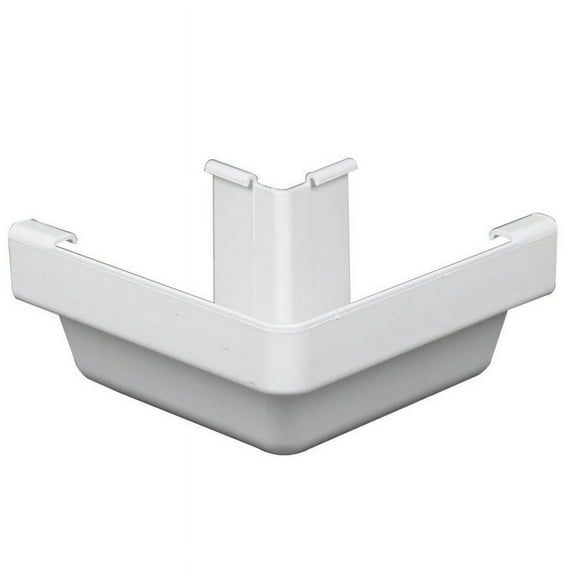 Amerimax 5 In. Traditional K-Style White Vinyl Gutter Outside Miter M0503HP
