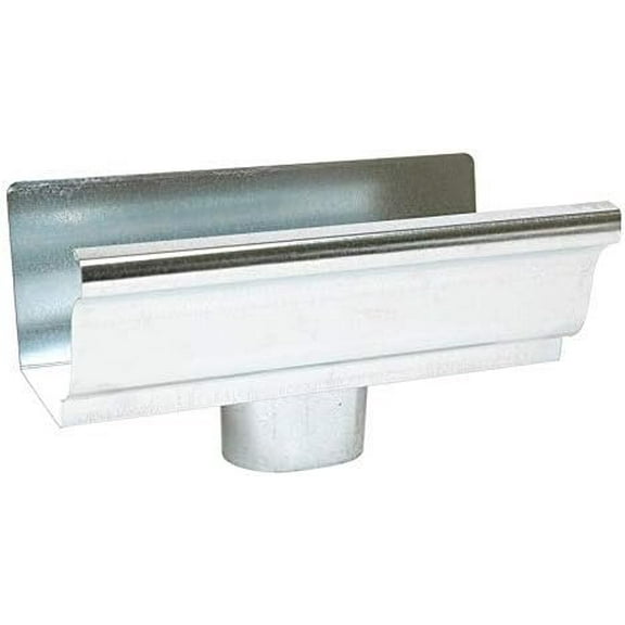 Amerimax Home Products K Style Gutter Outlet - Galvanized Steel - 4 In. x 3 In.