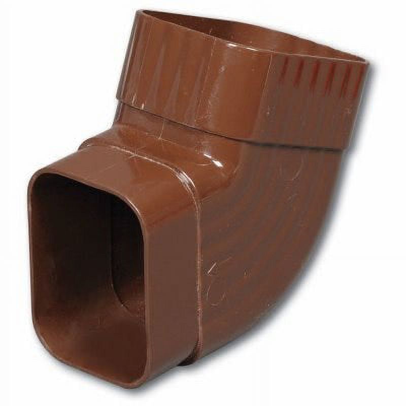 Amerimax Side Gutter Elbow, Vinyl, Brown, 2 x 3In. 1 Pack