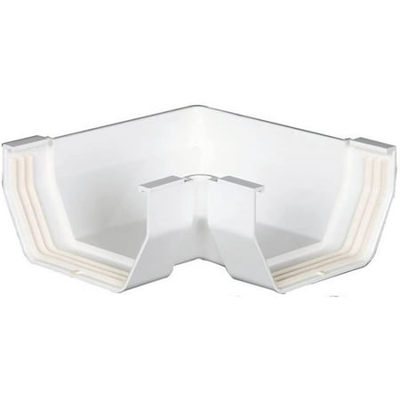 Amerimax Home Products Gutter Corner Vinyl - U Shaped Top Gutter - White