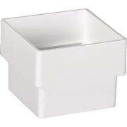 Amerimax T0523 Square Downspout Connector, Vinyl, White
