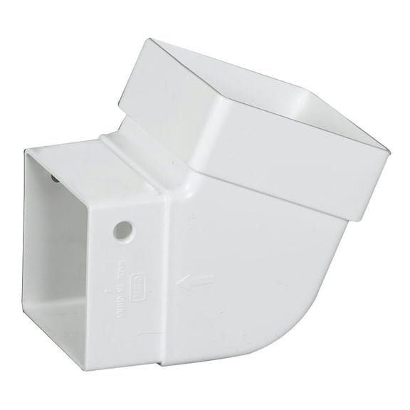 Amerimax 2 In. Contemporary Square White Vinyl Elbow T0525HP