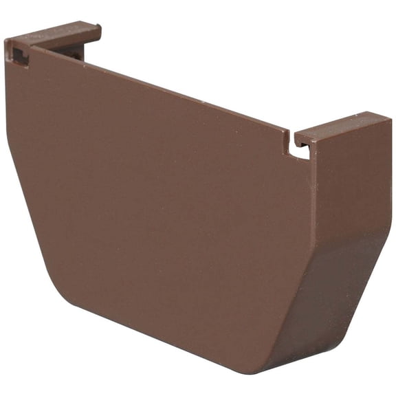 Amerimax T1511 Gutter End Cap, Vinyl, Brown
