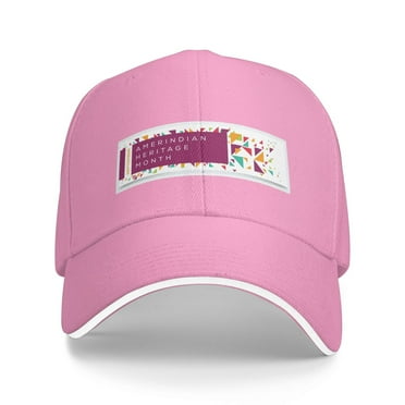 Amerindian Heritage Month Baseball Cap for Women Men Adjustable Dad Cap Snapback Trucker Hats Pink