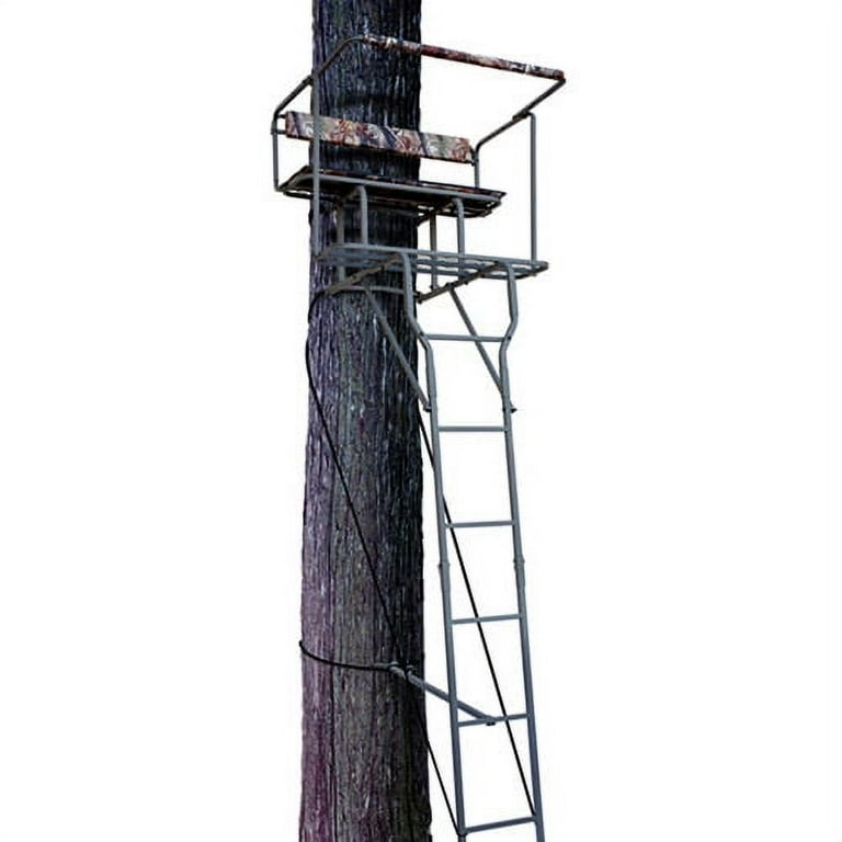Ameristep 15 Steel Two Man Grey Ladder Stand Walmart