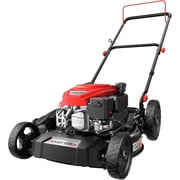 Amerisun 21" Gas Lawn Mower, 144cc Engine, 2-in-1 Mulching & Side Discharge, 6-Position Height Adjustment