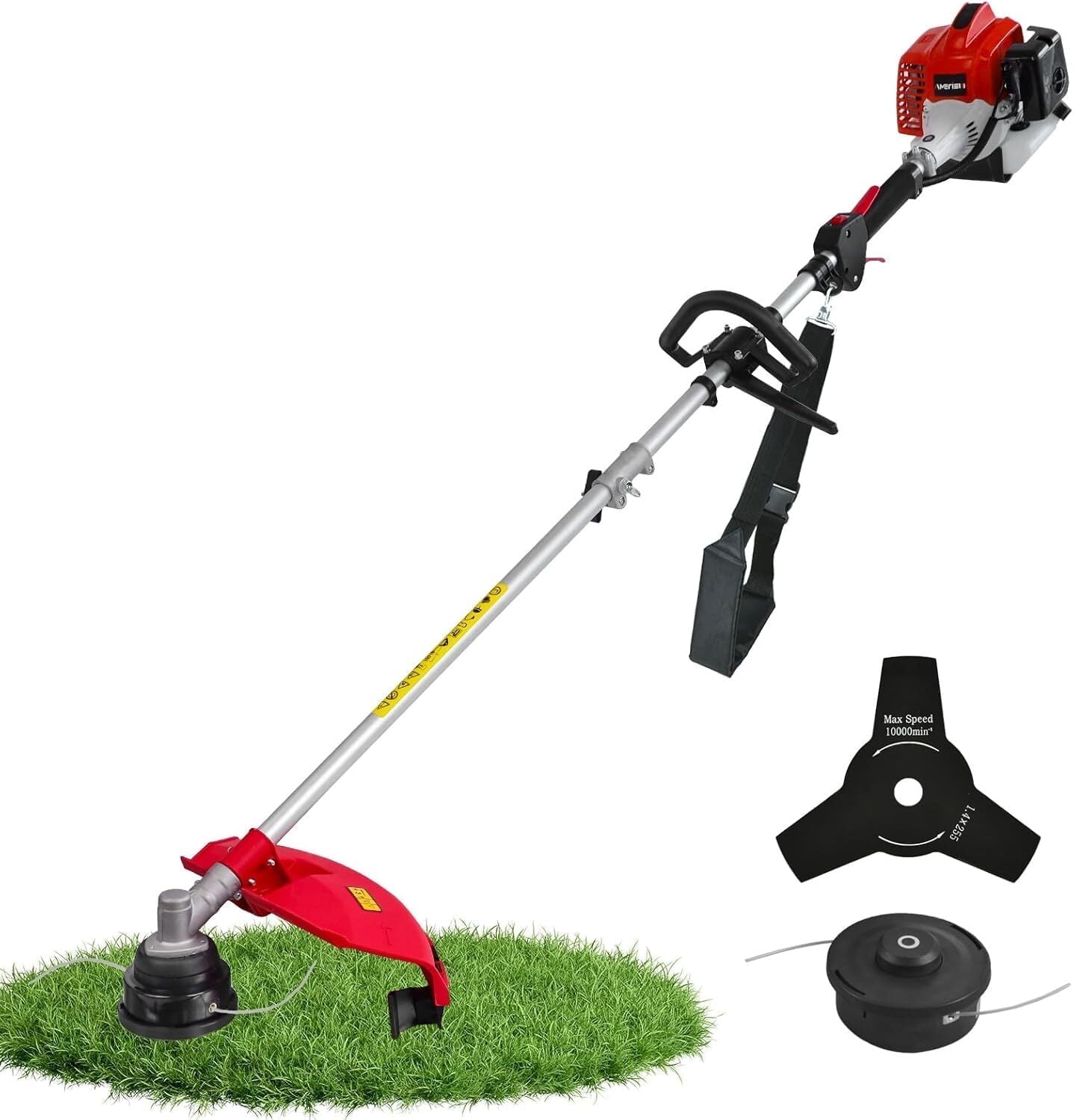 Amerisun 25.4cc Gas String Trimmer, Gas Weed Wacker, weed trimmer3-in-1 String Trimmer/Edger 16-Inch with 10-Inch Brush Cutter for Grass Cutting