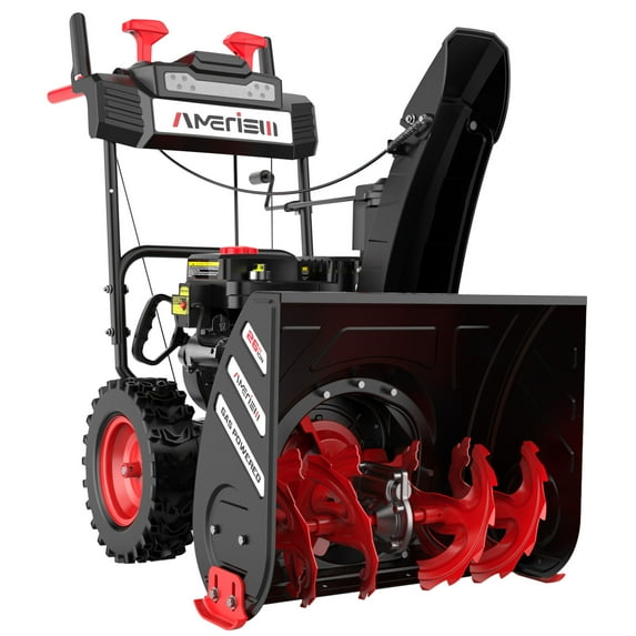 Amerisun 26" Self-Propelled Gas Snow Blower, 212cc, Two-Stage Snow Thrower with Electric Start