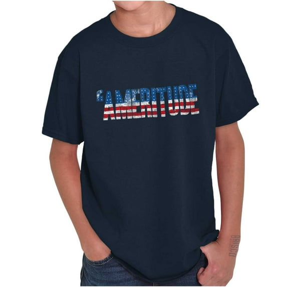 Ameritude American Attitude Funny Crewneck T Shirts Boy Girl Teen Brisco Brands M