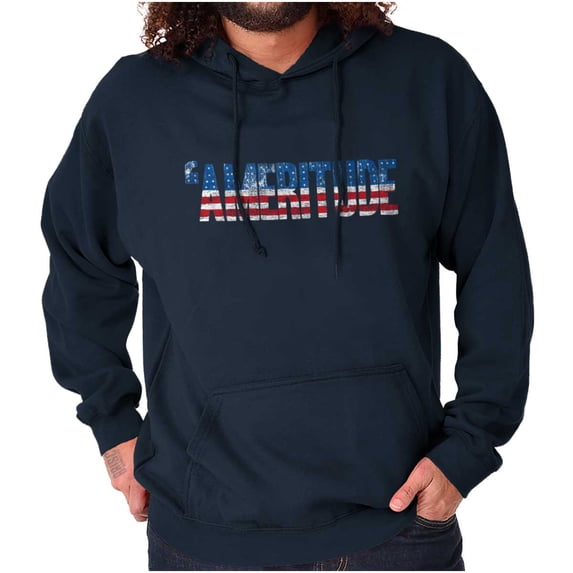 Ameritude American Attitude Funny Hoodie Sweatshirt Women Men Brisco Brands S