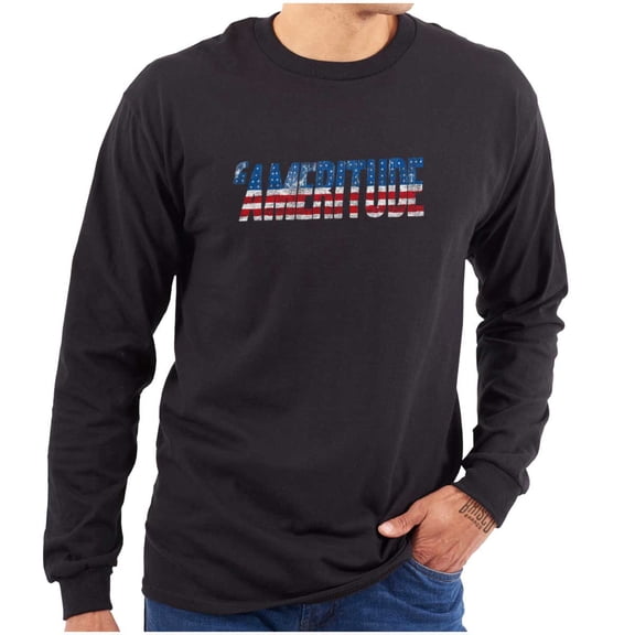 Ameritude American Attitude Funny Long Sleeve TShirt Men Women Brisco Brands M