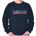 thumbnail image 1 of Ameritude American Attitude Funny Unisex Plus Fleece Graphic Sweatshirt Brisco Brands 4X, 1 of 6