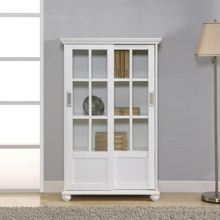 Bookcase with glass doors walmart deals