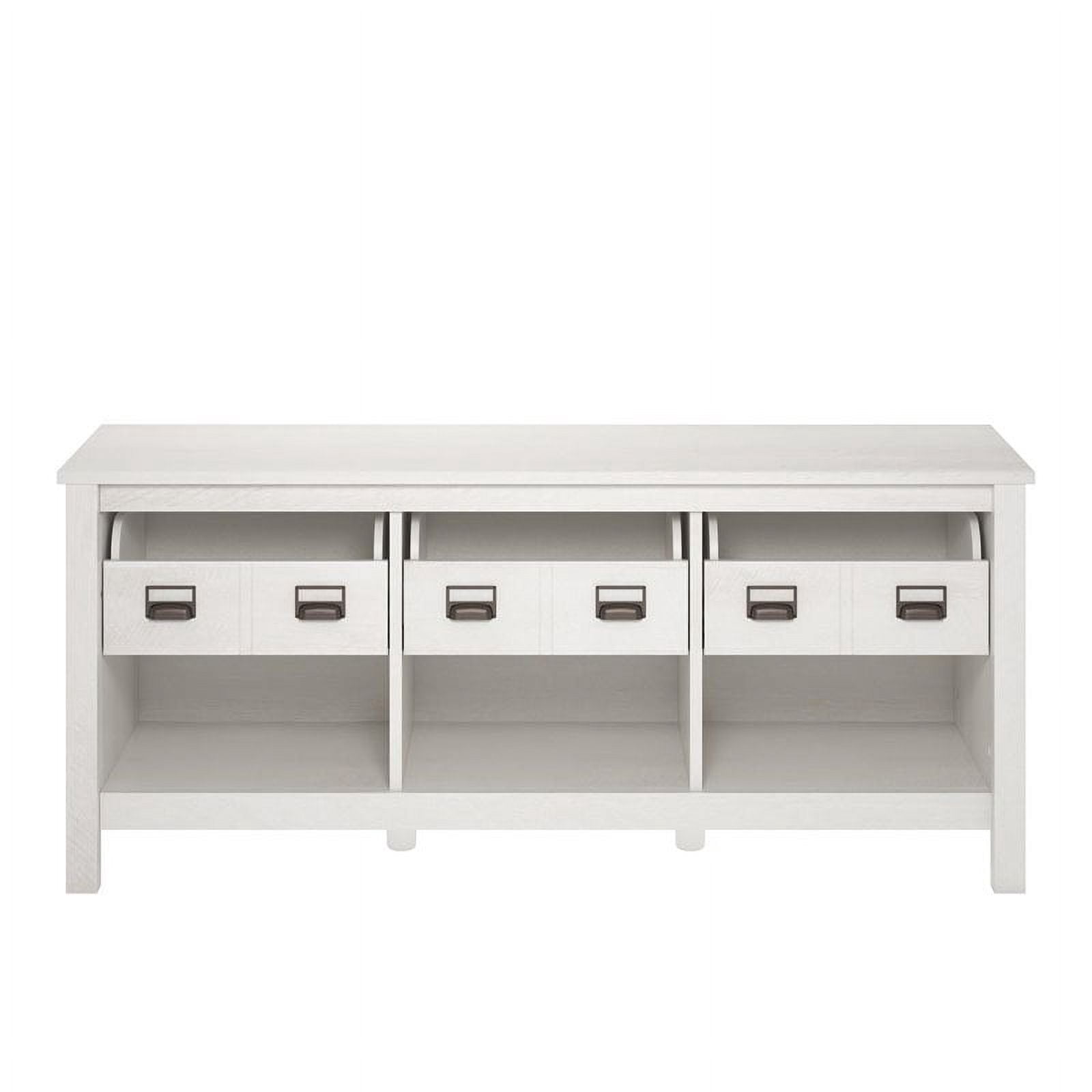 Ameriwood Home Adams TV Stand for TVs up to 64" in Ivory Oak