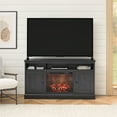 thumbnail image 1 of Ashton Lane Electric Fireplace TV Stand with Remote for TVs up to 65in, Black Oak, 1 of 10