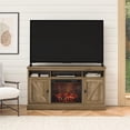 thumbnail image 1 of Ashton Lane Electric Fireplace TV Stand with Remote for TVs up to 65in, Rustic Oak, 1 of 9