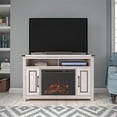 thumbnail image 1 of Ameriwood Home Avanta Fireplace TV Stand for TVs up to 48", Rustic White, 1 of 8