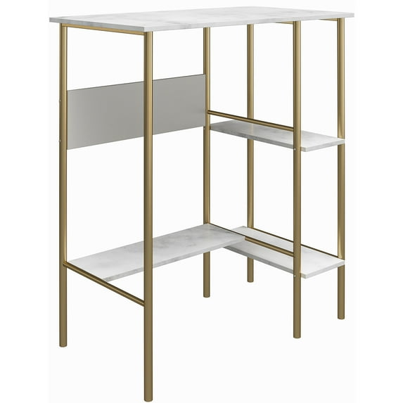 Ameriwood Home Berkeley Standing Desk in White Marble